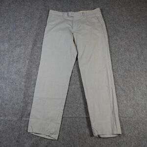 Theory Pants Womens 34 Kacey Blue White Pinstripe Straight Leg Preppy Cotton